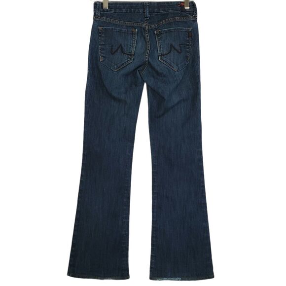 iT Jeans Womens Size 27 Diva Flared Low Rise Dark Wash Stretch 26x32 - Picture 2 of 12